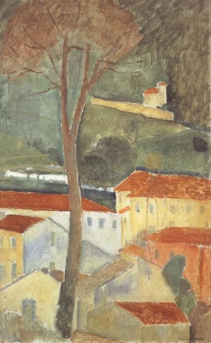 Amedeo Modigliani Landscape at Cagnes (mk39) China oil painting art